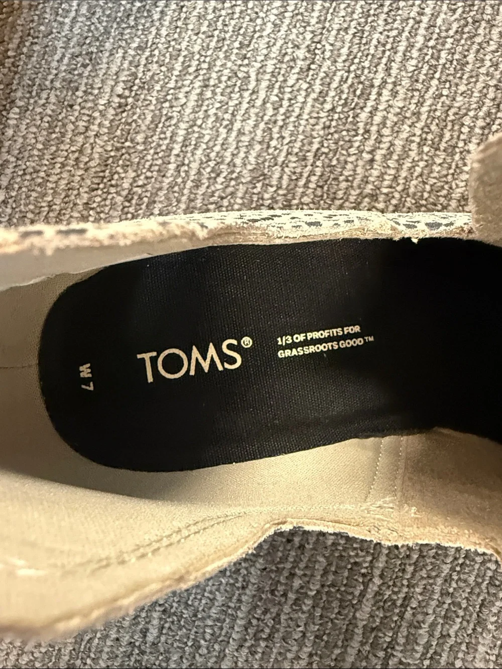 Toms Women's Black & Cream Spotted Wedge Booties